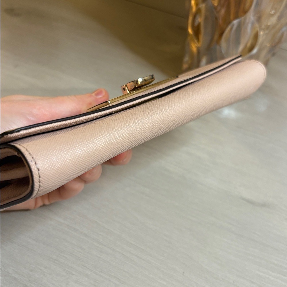 Michael Kors Blush Pink Wallet with Gold Accent - Picture 10 of 12